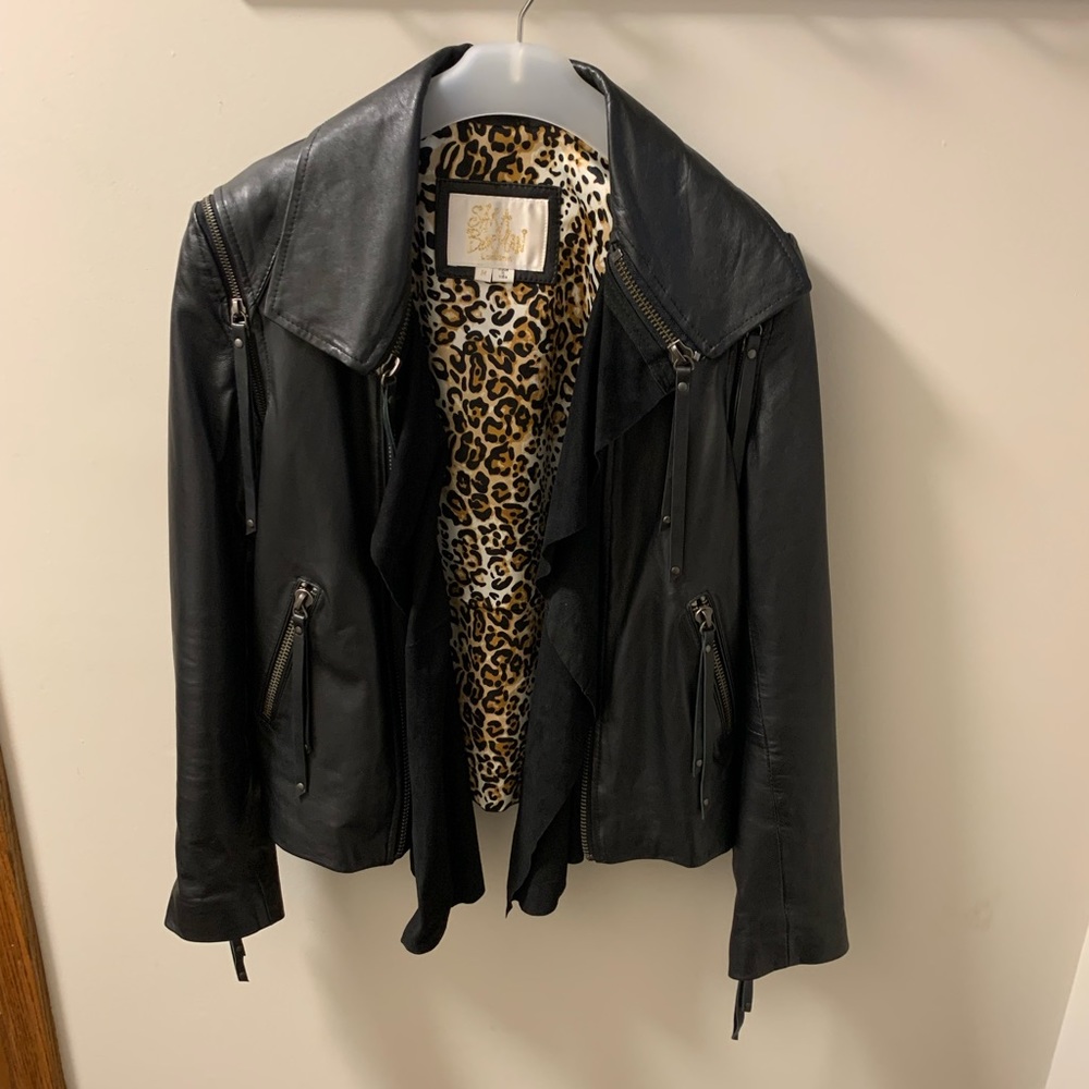 Sara Berman Convertible Leather & Suede Jacket M